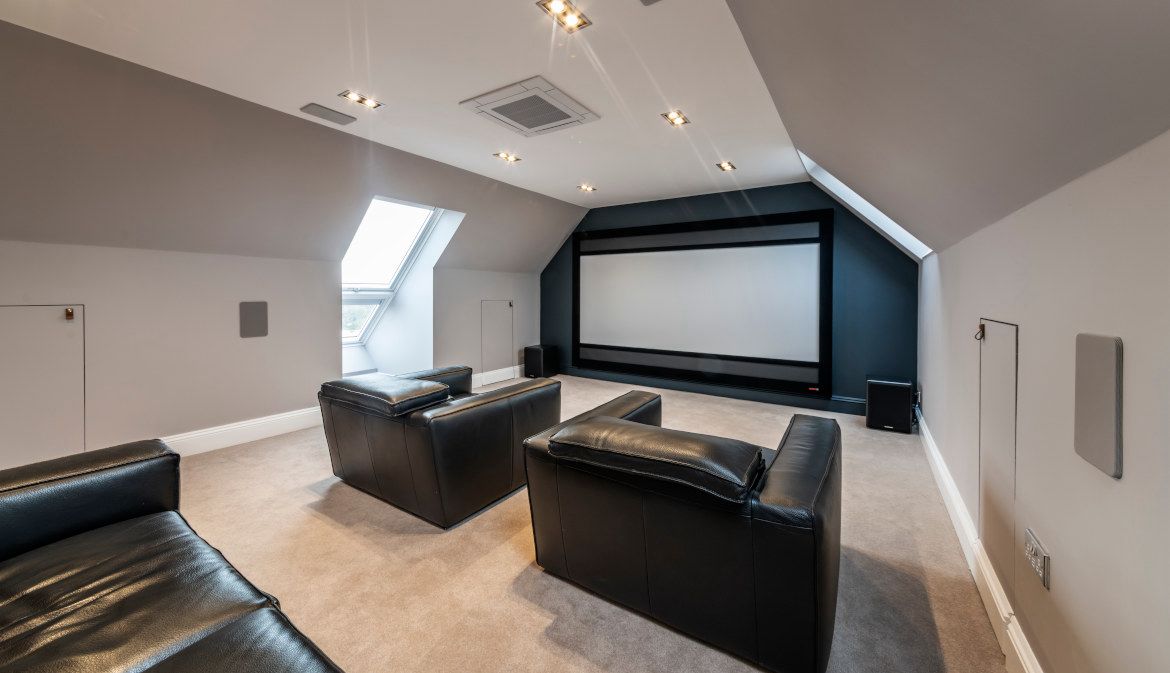 Loft conversion turned into a private home cinema